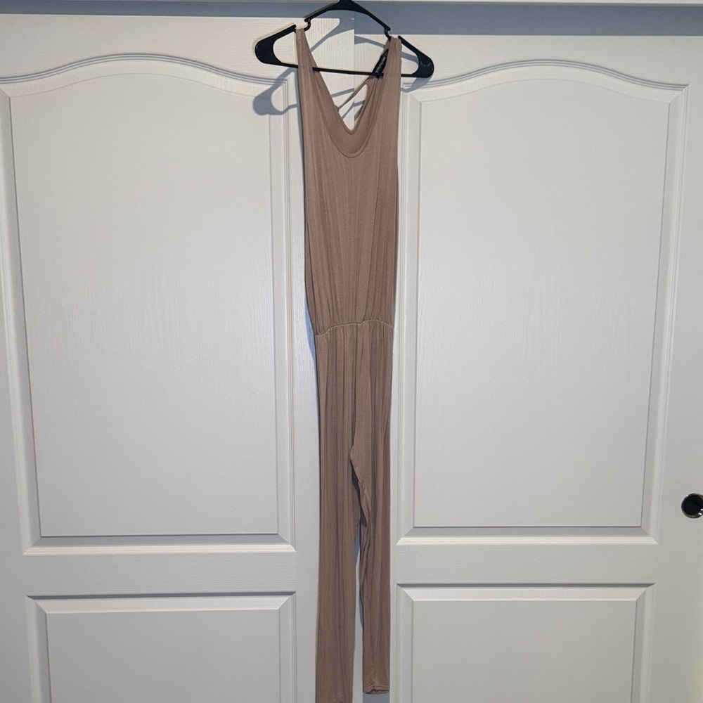 PrettyLittleThing Beige Jumpsuit
